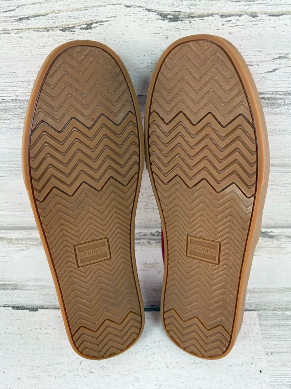 Toms Men’s Size 11 Red Heritage Canvas Espadrille Slip On Shoes
